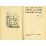 Rare Signed Copy Milne (A.A.) The House at Pooh Corner, 8vo L. 1928 First Edn.