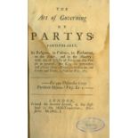 [Toland (John)] The Art of Governing by Partys: 8vo L. (... for Bernard Lintott) 1701. First Edn.