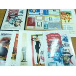 A QUANTITY OF ASSORTED PRINTED FILM POSTERS AND FRAMED SINATRA MEMORABILIA
