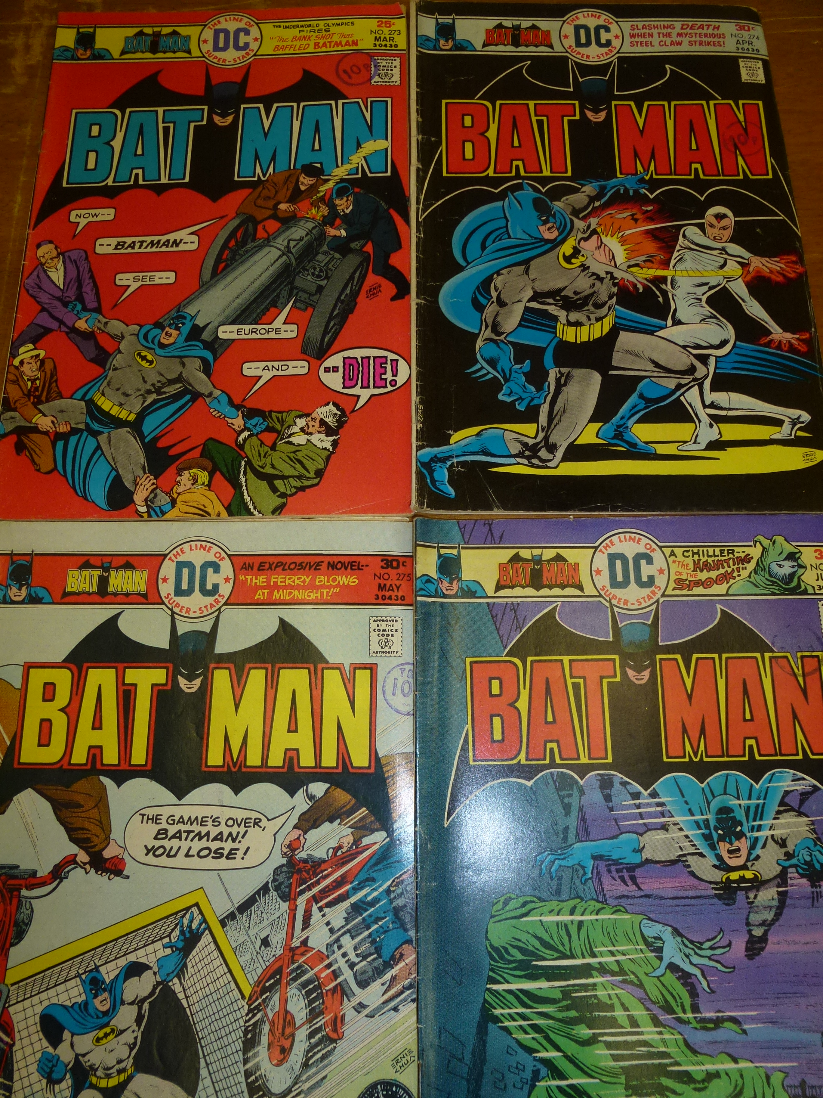 BATMAN NO. 273, 274, 275 AND 276