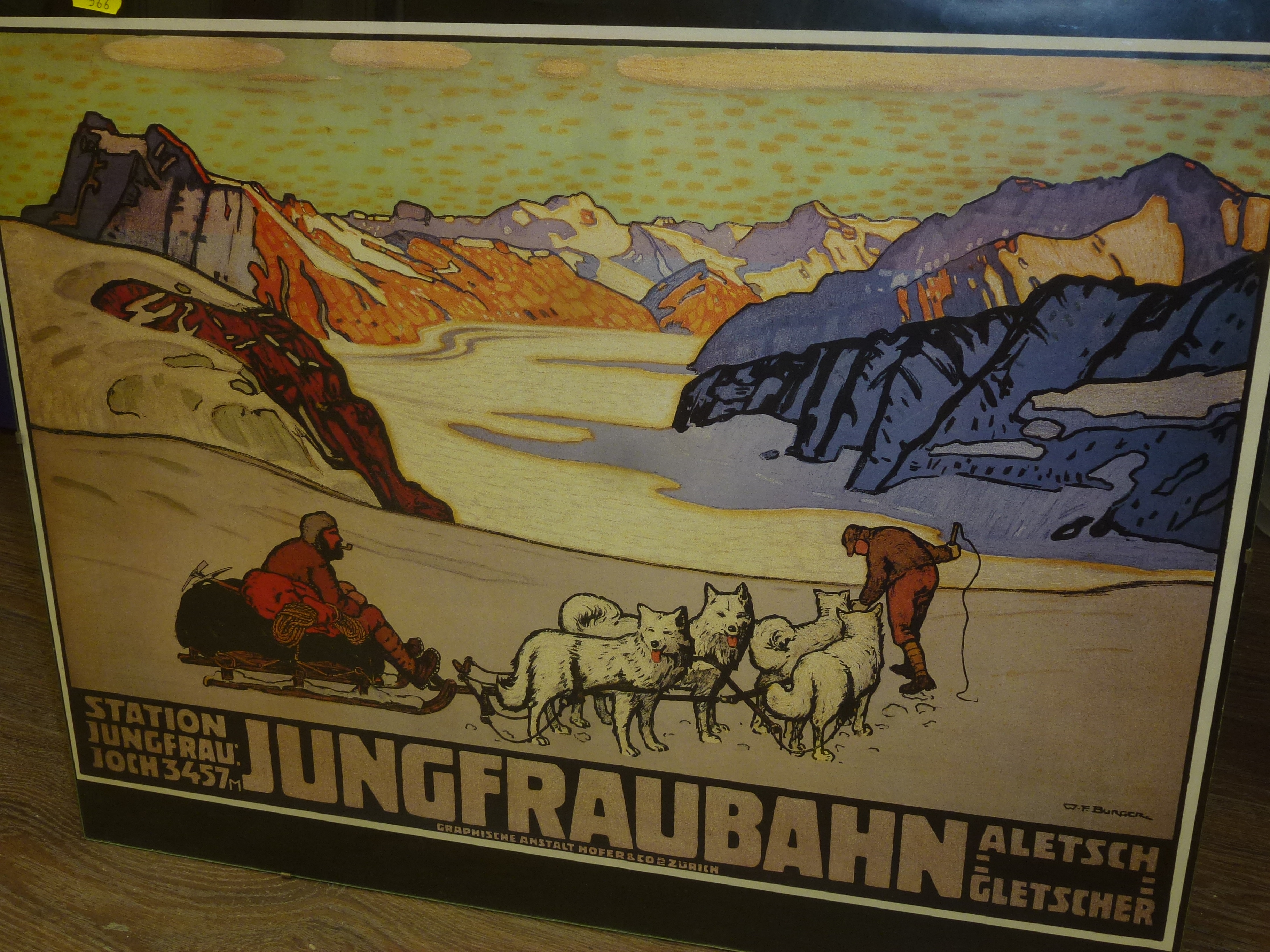 TRAVEL POSTER - JUNGFRAUBAHN BY W.F. BURGER