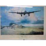 LIMITED EDITION SIGNED PRINT ‘LAST FLIGHT HOME’ BY ROBERT TAYLOR SIGNED BY 4 HOLDERS OF THE VICTORIA