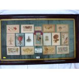 FRAMED FIRST WORLD WAR EMBROIDED SILK POSTCARDS