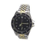 Tag Heuer 1000 Professional 200 Metres vintage two tone diver's bracelet watch, ref. 980.020L,