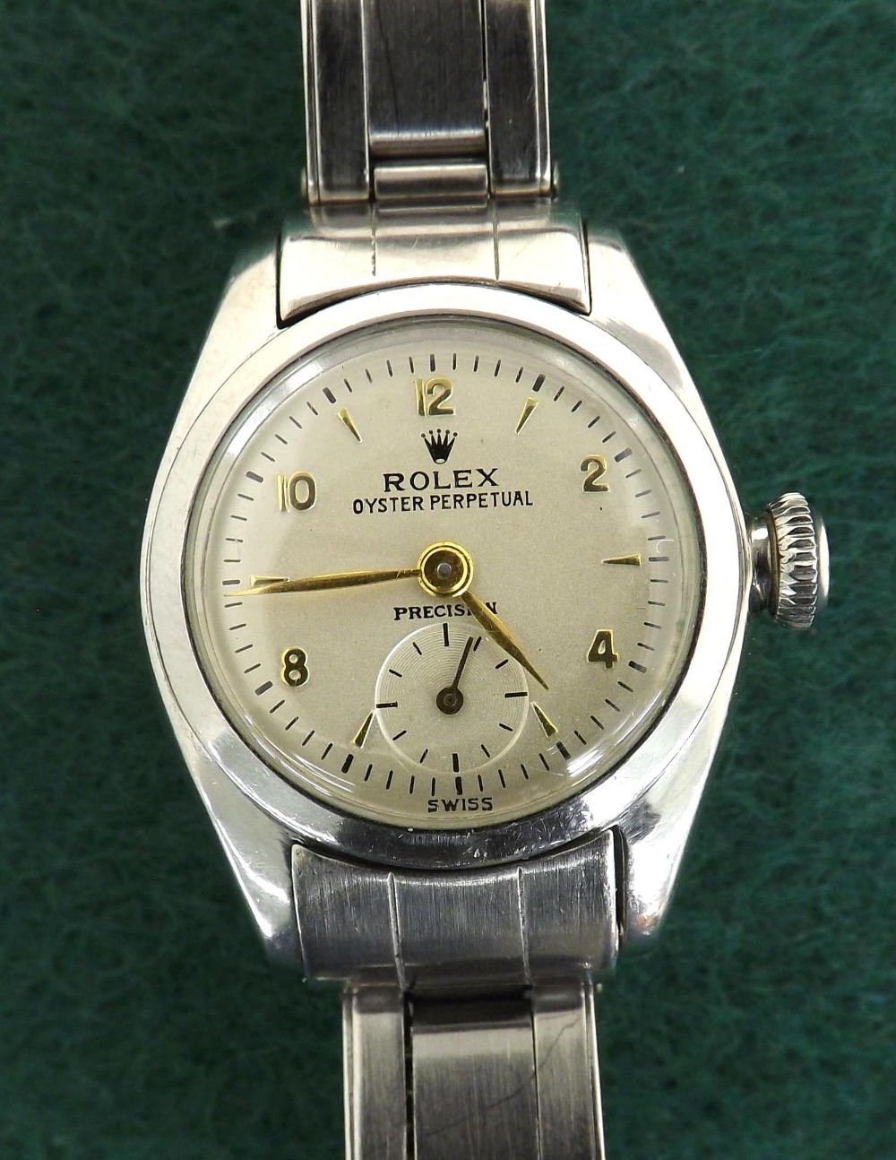 (575000365) Rolex Oyster Perpetual Precision stainless steel lady's bracelet watch, ref. 4486,