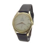 Omega Seamaster automatic 18k gentleman's wristwatch, circa 1956/57, circular dial with baton