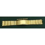 Omega gold plated gentleman's watch bracelet with end links, no. 1193, 18mm, 5.75" long