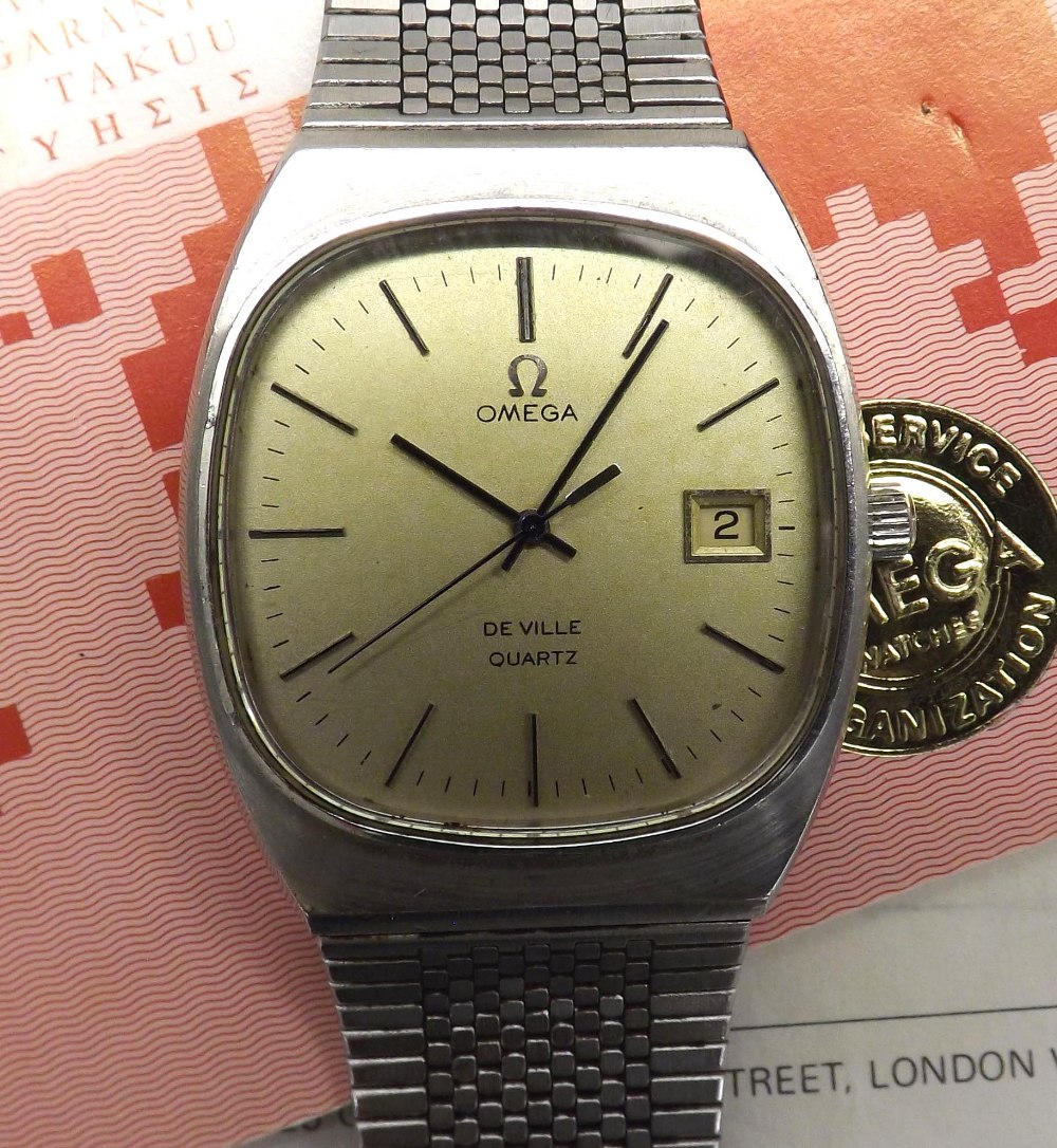 Omega De Ville Quartz stainless steel gentleman's bracelet watch, circa 1981, ref. ST3920006, no. - Image 2 of 3
