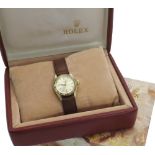 Rolex Oyster Perpetual 9ct lady's wristwatch, ref. 6619, no. 35xxxx, circa 1958, silvered dial