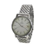 Omega automatic stainless steel gentleman's bracelet watch, circa 1978, circular silvered dial