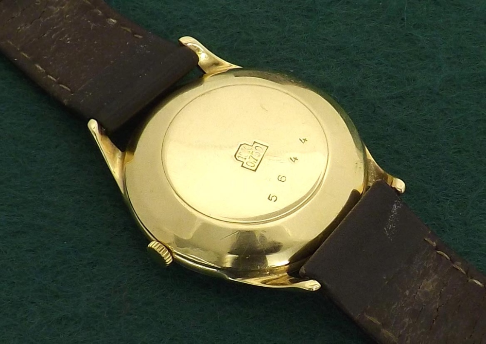 Omega Seamaster automatic 18k gentleman's wristwatch, circa 1956/57, circular dial with baton - Image 2 of 2