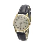 Rolex Precision 9ct gentleman's wristwatch, ref. 12325, Birmingham 1955, circular dial with Arabic
