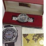 Omega Memomatic stainless steel gentleman's bracelet watch, circa 1974, ref. ST 166.071, the