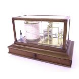 Contemporary mahogany barograph, signed E.J. Gallichan & Co Limited, Jersey.C.I, no. I232. upon