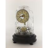 Good Bulle patent electric clock, the 5" silvered chapter ring with skeletonised centre over a