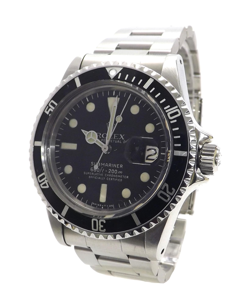 Rolex Oyster Perpetual Date Submariner stainless steel gentleman's bracelet watch, ref. 1680, no. - Image 2 of 7