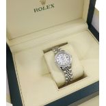 Rolex Oyster Perpetual Datejust stainless steel and diamond lady's bracelet watch, ref. 69174, no.