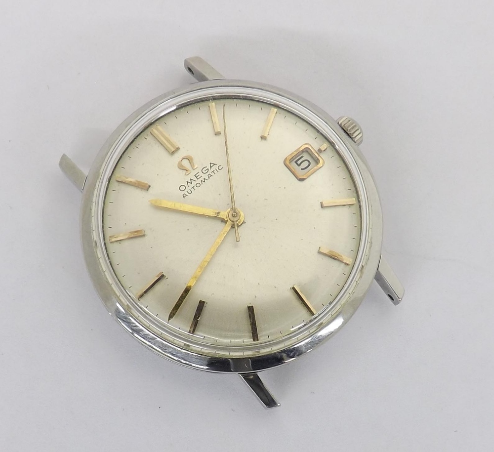 Omega automatic stainless steel gentleman's wristwatch, circa 1964, ref. 162.003, silvered dial with