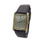 Omega 18k automatic rectangular gentleman's wristwatch, circa 1964, ref. 161.013, the rectangular