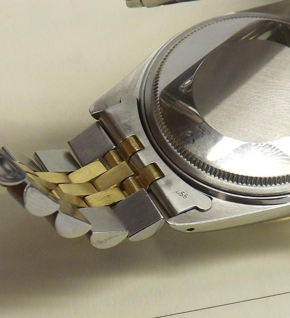 Rolex Oyster Perpetual Datejust gold and stainless steel gentleman's bracelet watch, ref. 16013, no. - Image 5 of 7