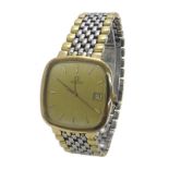Omega De Ville two-tone gentleman's bracelet watch, circa 1990, ref. 396.1017, no. 51217146, 30mm