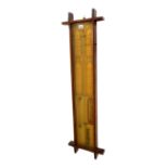 Oak cased Admiral Fitzroy barometer, within a glazed case, 41.5" high overall