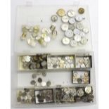 Quantity of various wristwatch movements; together with a small quantity of wristwatch dials (2)