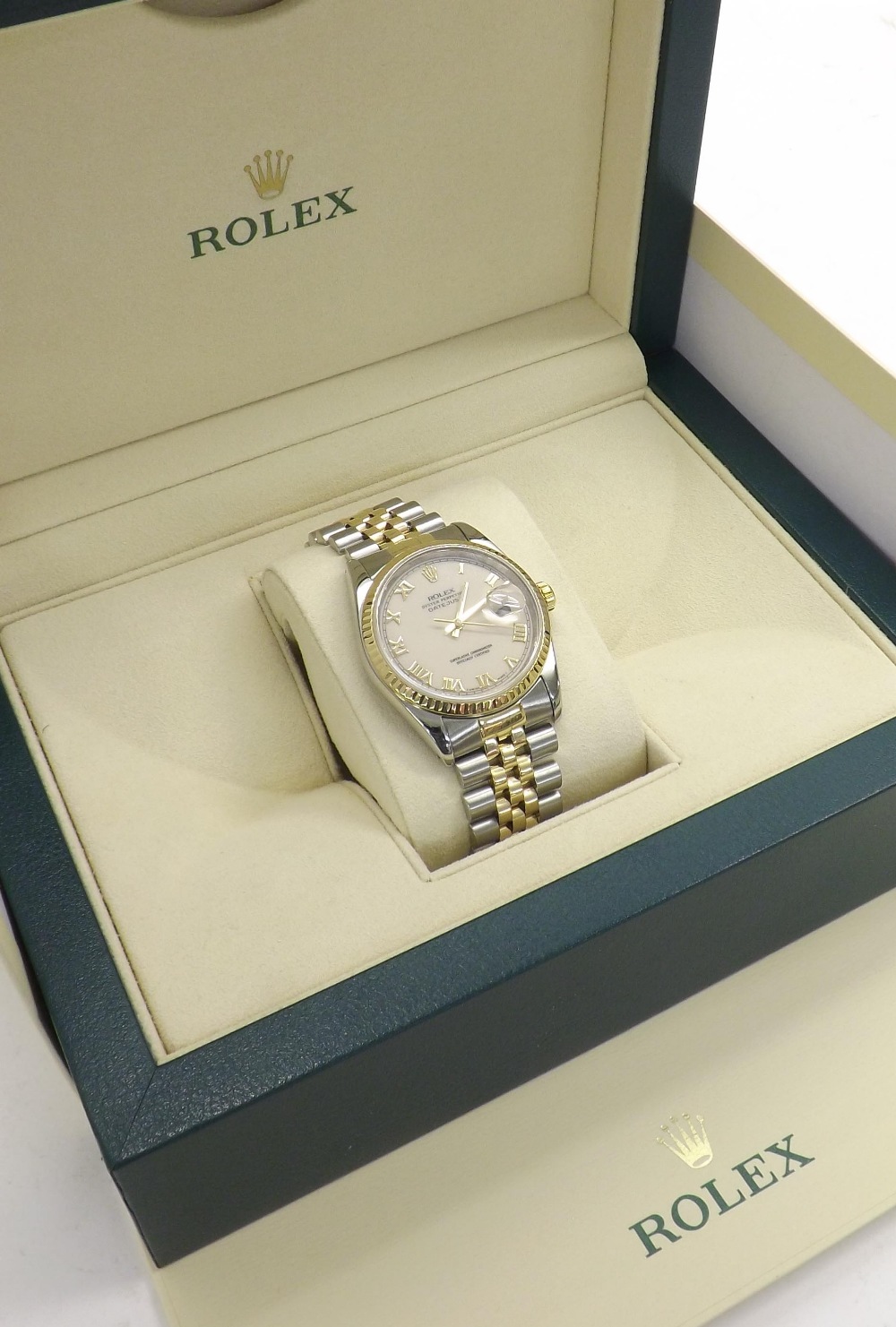 Rolex Oyster Perpetual Datejust stainless steel and gold gentleman's bracelet watch, ref. 16233, no.