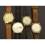 Selection of automatic gold plated gentleman's wristwatches (4)