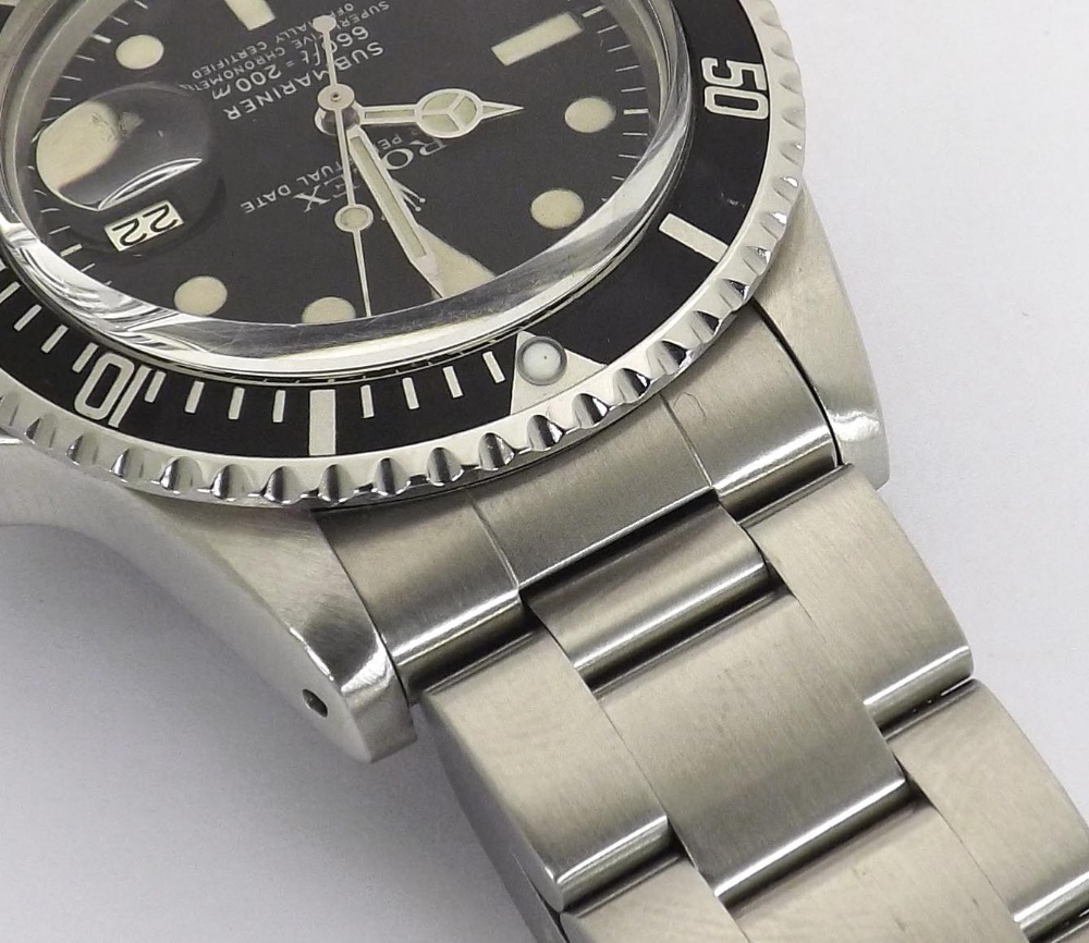 Rolex Oyster Perpetual Date Submariner stainless steel gentleman's bracelet watch, ref. 1680, no. - Image 7 of 7