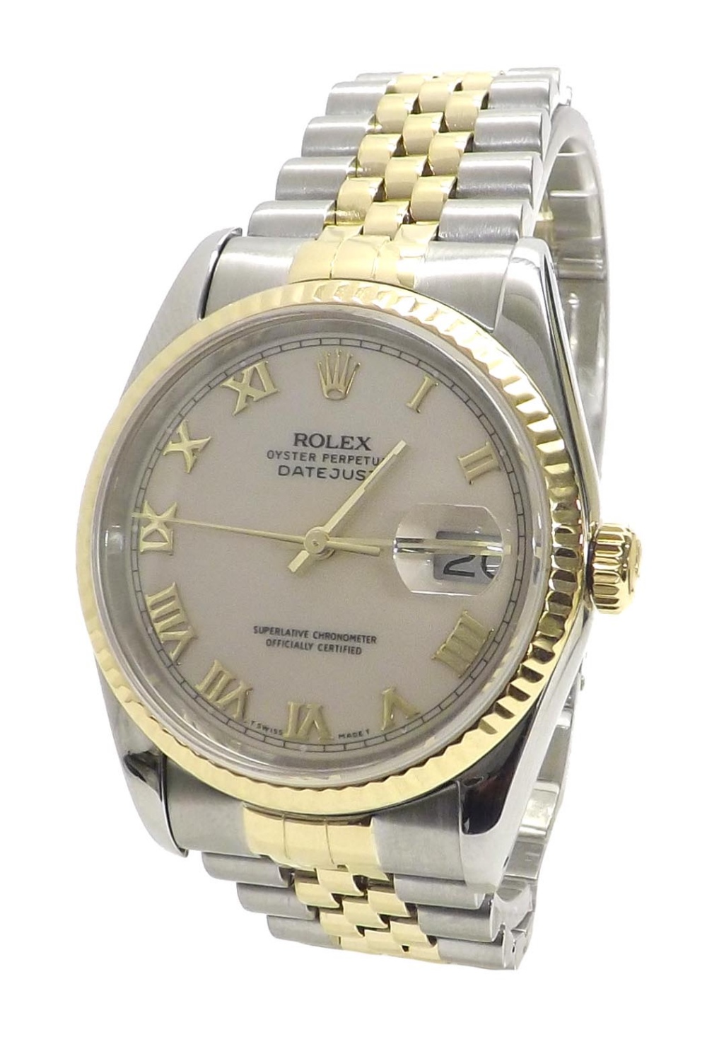 Rolex Oyster Perpetual Datejust stainless steel and gold gentleman's bracelet watch, ref. 16233, no. - Image 2 of 3