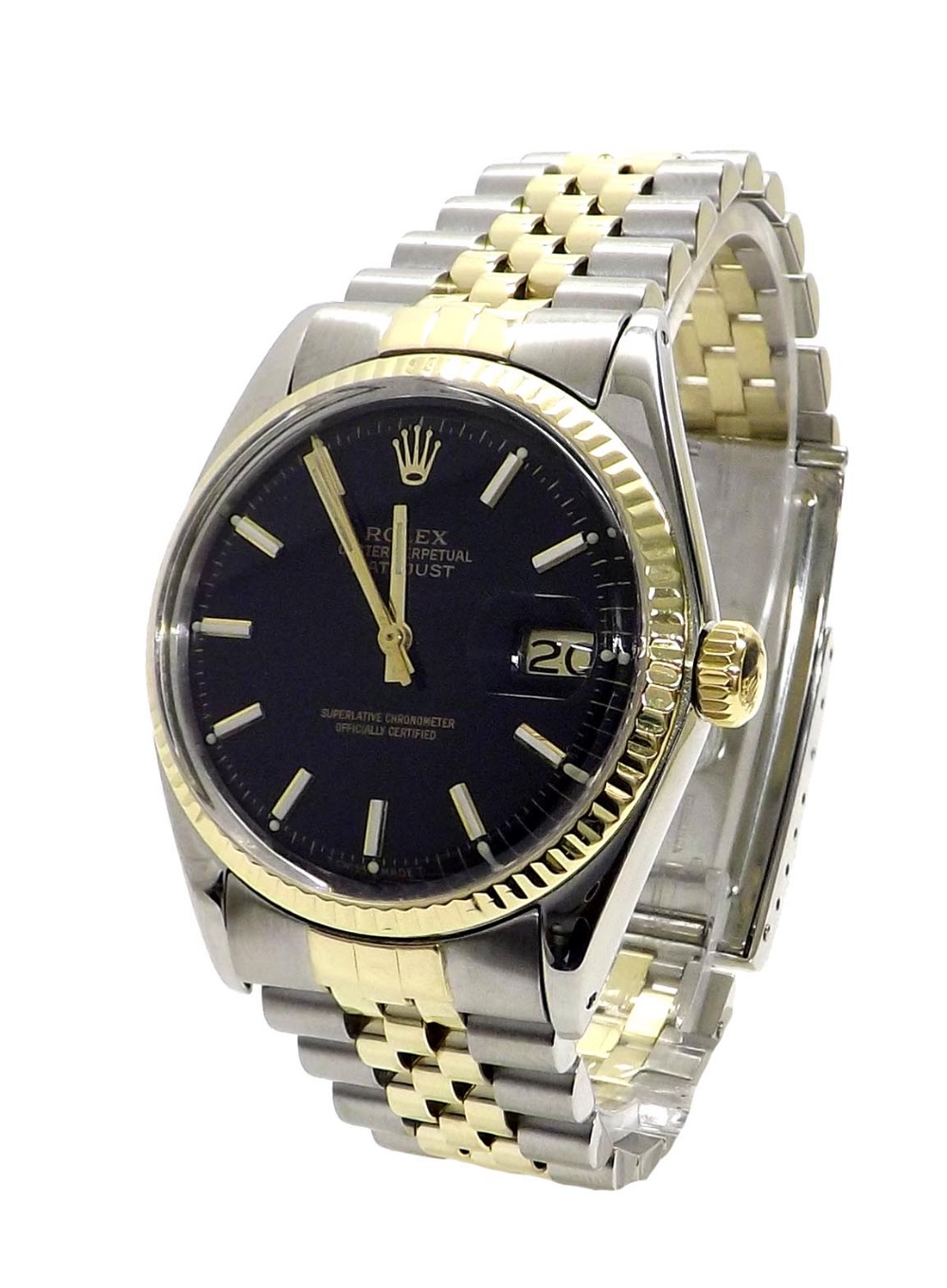 Rolex Oyster Perpetual Datejust stainless steel and gold gentleman's bracelet watch, ref. 1601, - Image 2 of 3