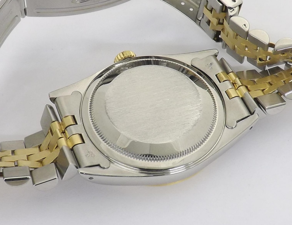 Rolex Oyster Perpetual Datejust stainless steel and gold gentleman's bracelet watch, ref. 16233, no. - Image 3 of 3