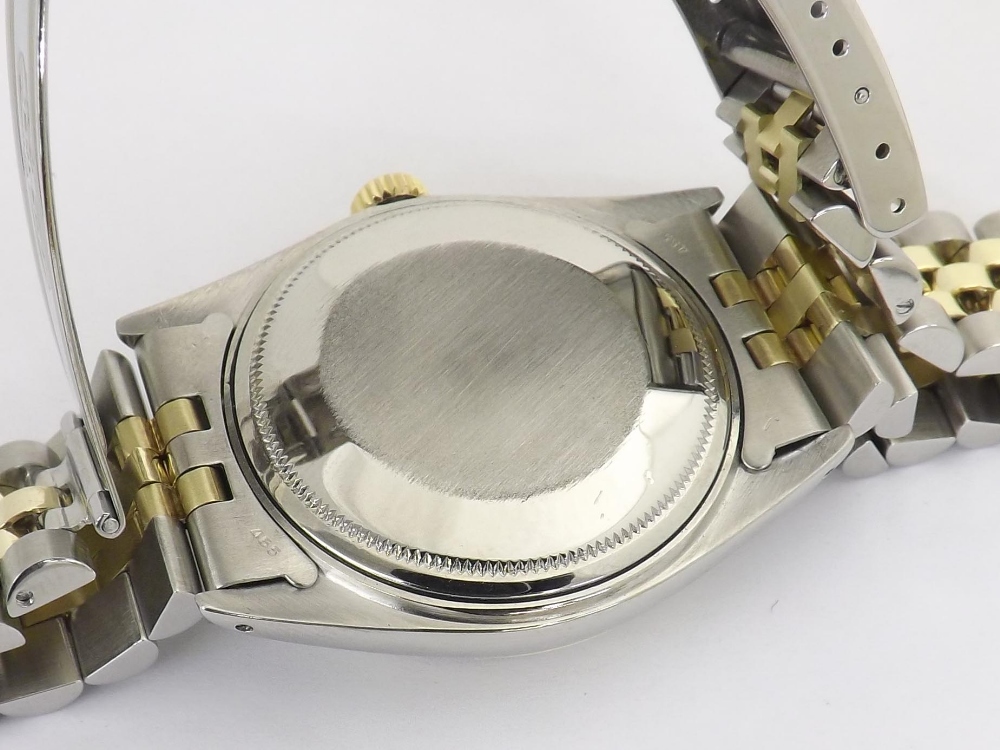 Rolex Oyster Perpetual Datejust stainless steel and gold gentleman's bracelet watch, ref. 1601, - Image 3 of 3