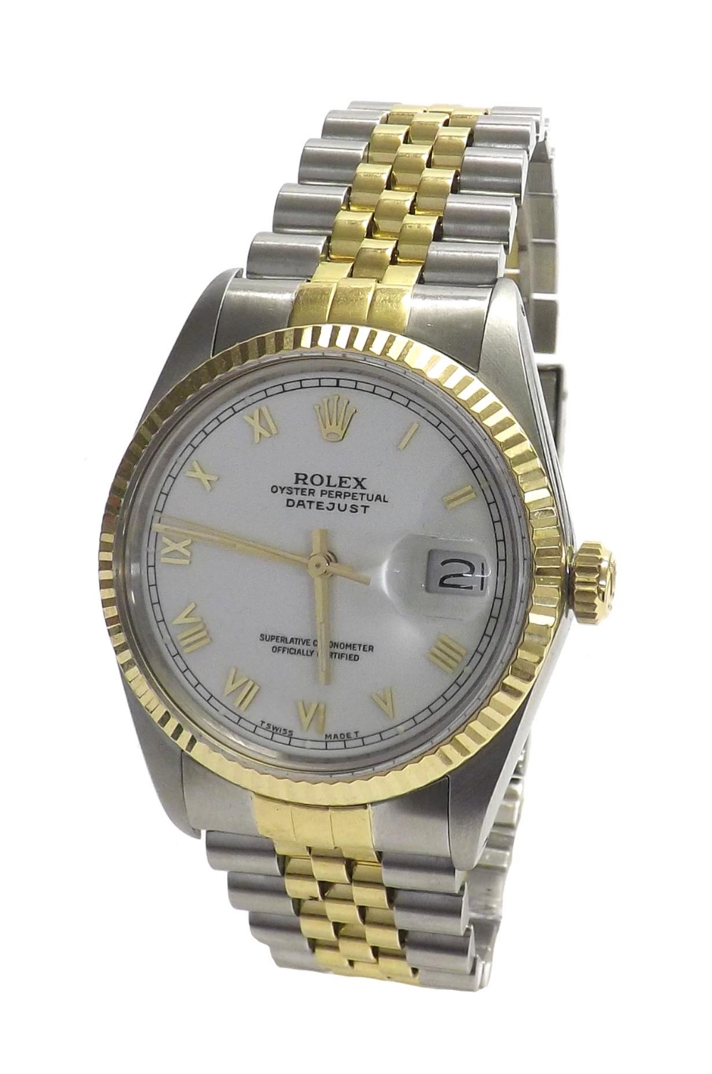 Rolex Oyster Perpetual Datejust gold and stainless steel gentleman's bracelet watch, ref. 16013, no. - Image 2 of 7