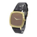 Asprey 18k automatic gentleman's dress wristwatch, the dial with dauphine hands, case no. 10677,