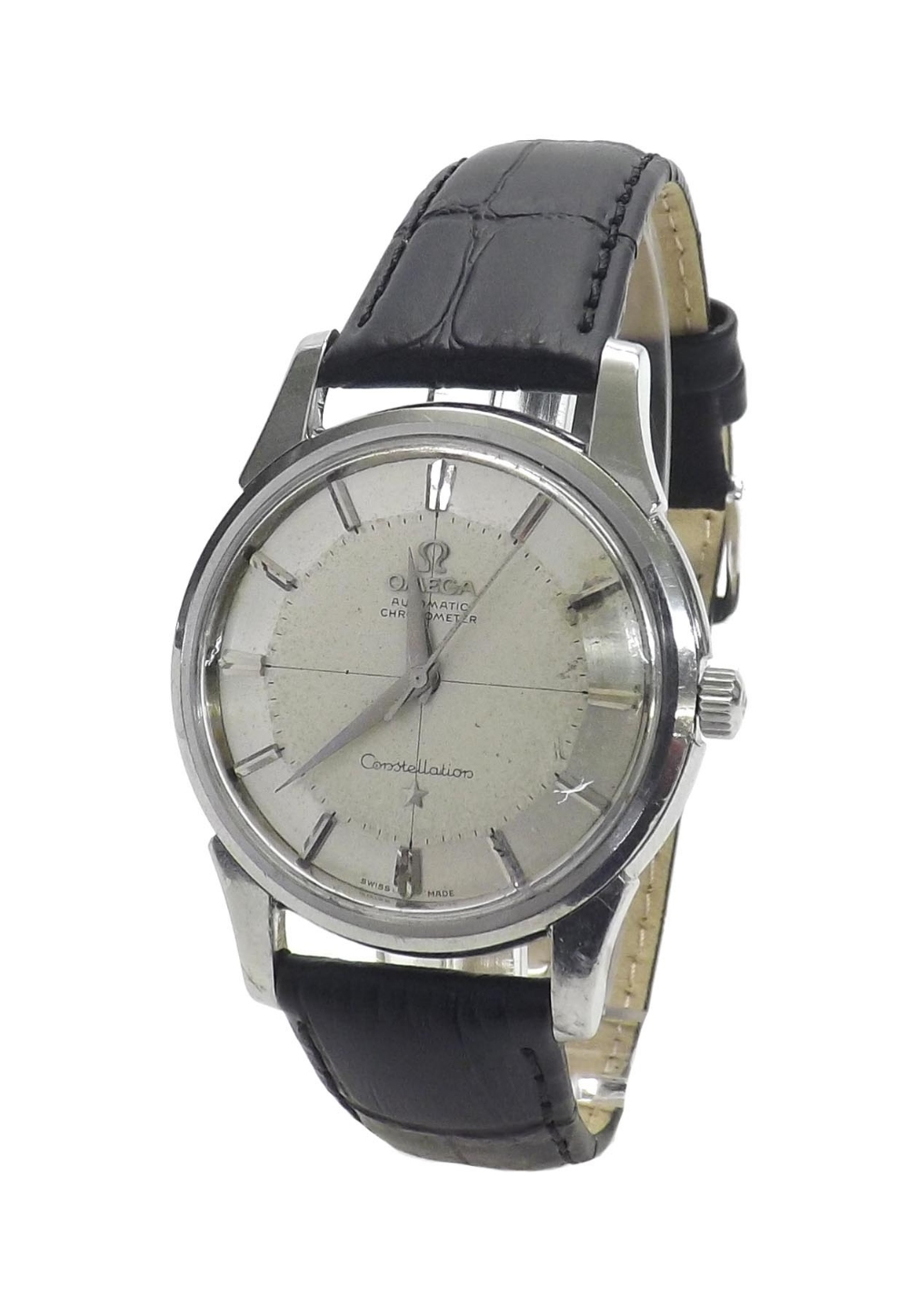 Omega Constellation Chronometer automatic stainless steel gentleman's wristwatch, circa 1960, case