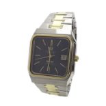 Omega Constellation chronometer automatic gold and stainless steel gentleman's bracelet watch,