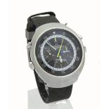 Omega Flightmaster chronograph stainless steel gentleman's wristwatch, circa 1971, ref. 145.026,