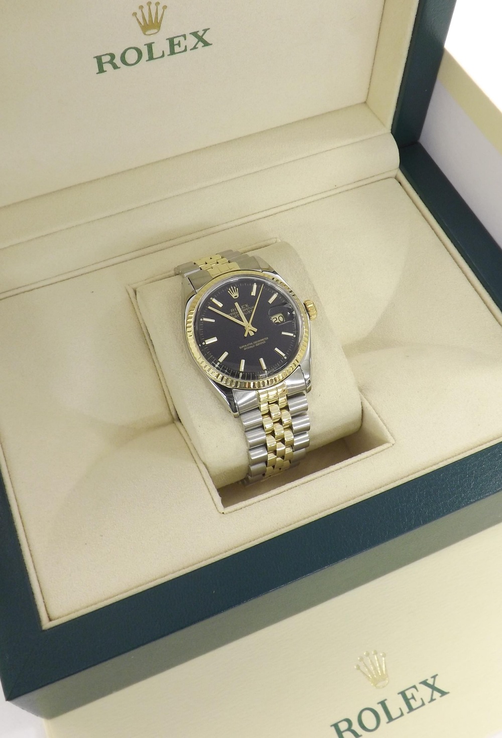 Rolex Oyster Perpetual Datejust stainless steel and gold gentleman's bracelet watch, ref. 1601,