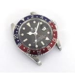 Rare Rolex Oyster Perpetual GMT-Master 'Cornino' pointed crown guards stainless steel gentleman's