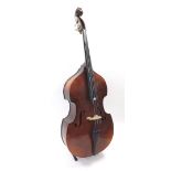 Good contemporary double bass, length of back 40", soft case