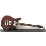 2004 John Birch Eaton Boraras electric guitar, burgundy finish, fitted with John Birch Hyperflux