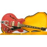 1965 Gibson ES330TDC hollow body electric guitar, made in USA, ser. no. 329076, cherry finish with
