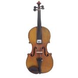 Late 19th century French violin of the Derazey School, 14 3/16", 36cm