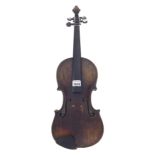 Violin labelled Hart & Son, Makers, 28, Wardour Street, London..., 14 1/8", 35.90cm