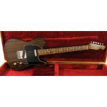 Tokai Breezysound Telecaster electric guitar, faux rosewood finish with some minor surface marks,