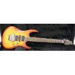 Maverick F3 electric guitar, ser. no. F-300561, amber burst finish, electrics appear to be in