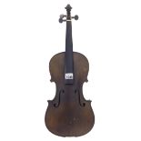 Violin labelled Manufactured in Berlin...1891, 14 1/16", 35.70cm