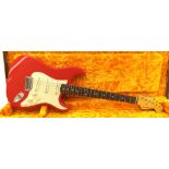 Fender Mark Knopfler signature Stratocaster electric guitar, ser. no. SE03606, hot rod red finish,